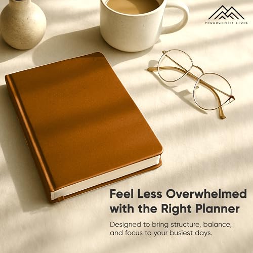 PRODUCTIVITY STORE Daily Planner 2025 (5" x 8") Brown - Image 2