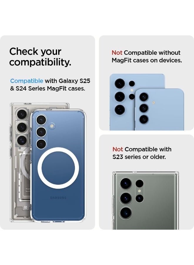 Spigen محفظة بطاقات فالنتينوس (MagFit) مغناطيسية [3 بطاقات] لسلسلة سامسونج جالاكسي S25 مع غلاف مغناطيسي فقط ومتوافقة مع MagSafe مع طرازات آيفون 16/15/14/13/12 - أسود - Image 2