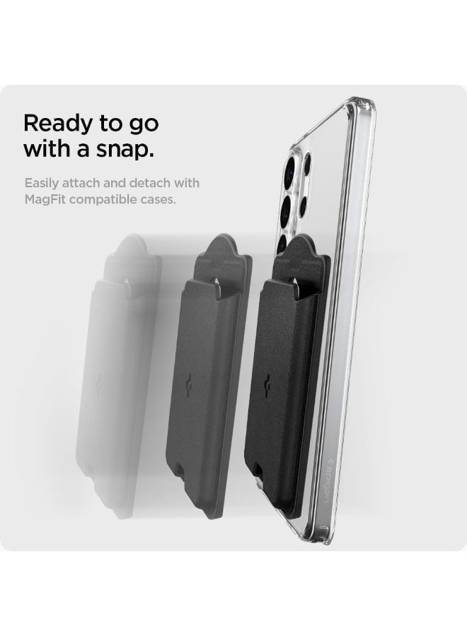 Spigen Valentinus (MagFit) for Samsung Galaxy S26 / S25 series MagSafe Wallet Card Holder [3 Cards] with Magnetic Case only and MagSafe compatible with iPhone 17/16/15/14/13/12 Models - Black - Image 5