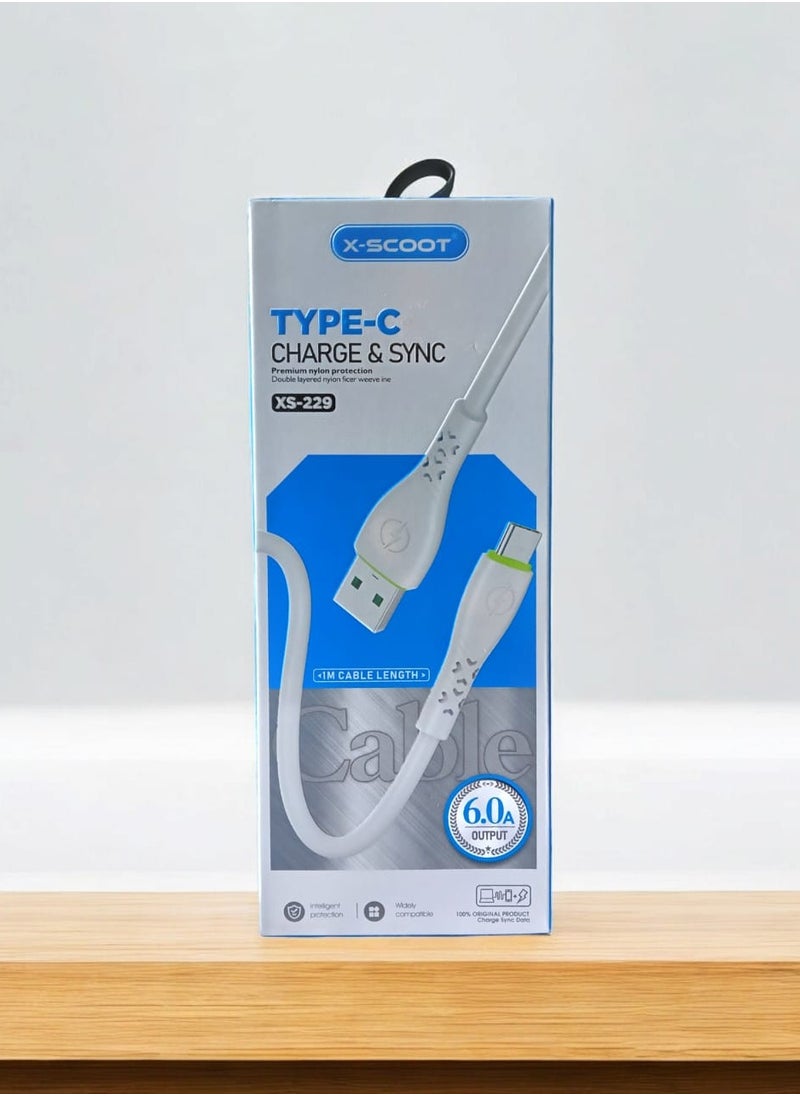 X-SCOOT - Ultra Fast Charging High Quality 6A Type-C Cable - Image 1