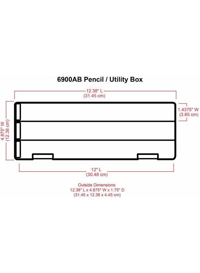 ArtBin PENCIL BOX TRANS CHRC 12X4.5 - Image 3
