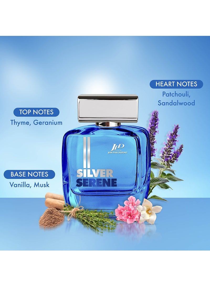 Jean Paul Dupont Silver Serene Eau de Toilette For Men 100ml  - Image 3