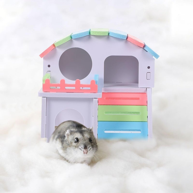 SUPVOX Soft Hamster Bungalow Mini Pet Sleeping Bed Nest Small Cage - Image 5