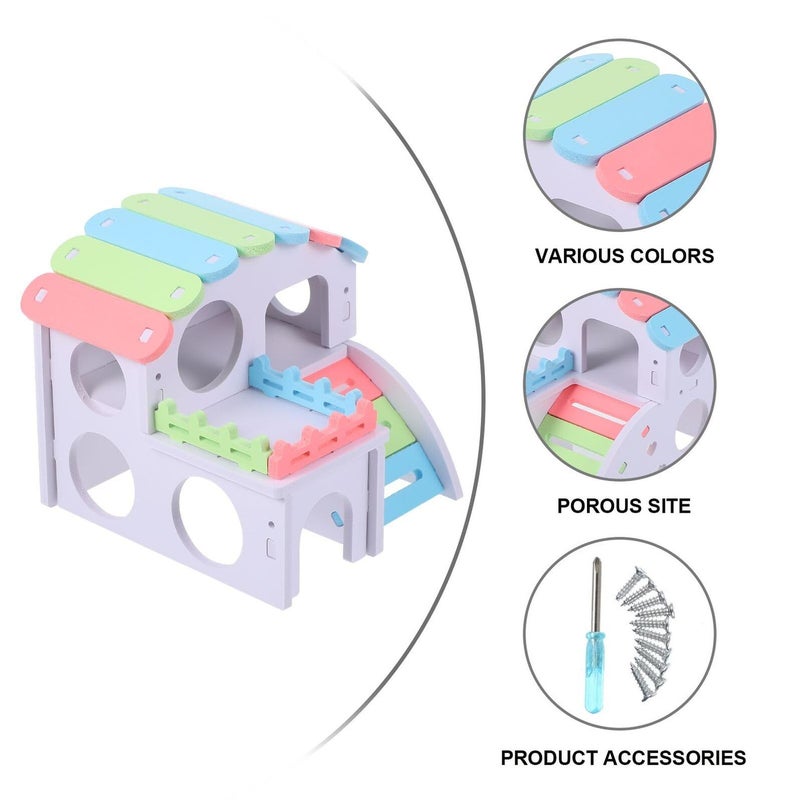 SUPVOX Soft Hamster Bungalow Mini Pet Sleeping Bed Nest Small Cage - Image 4