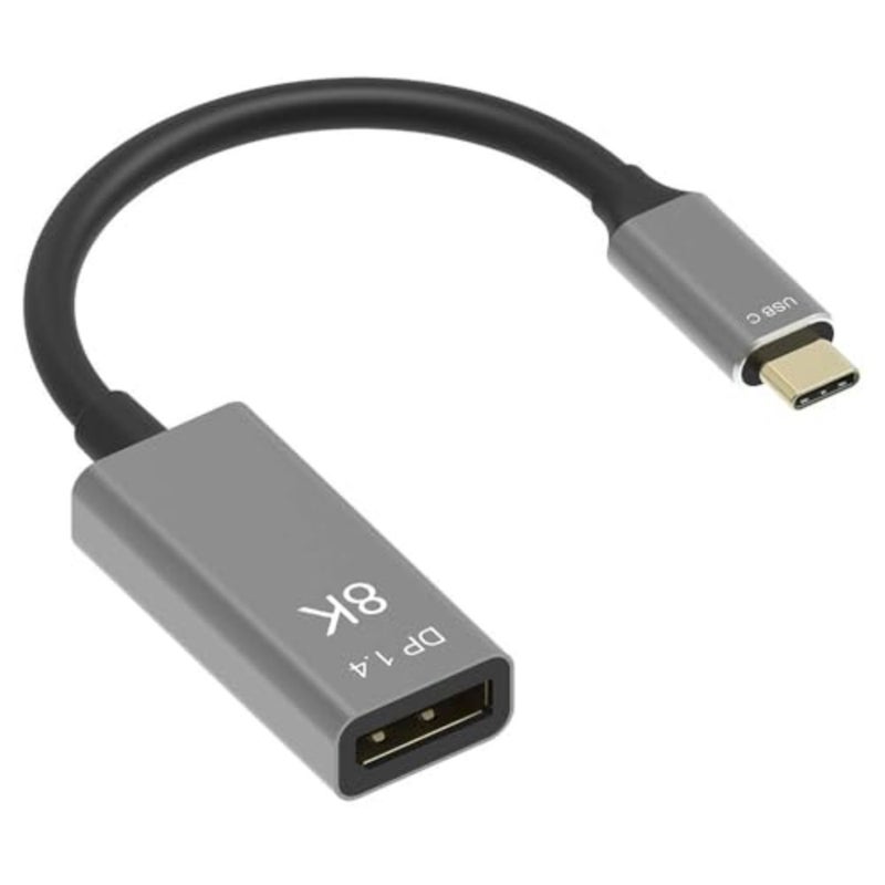 USB C to DisplayPort Adapter, 8K@60Hz 4K@144Hz Male to Female Converter, 25CM Thunderbolt 3 to DisplayPort Adapter for MacBook Pro, MacBook Air, iPad Pro, XPS 15/13, Spectre, Surface - Image 1