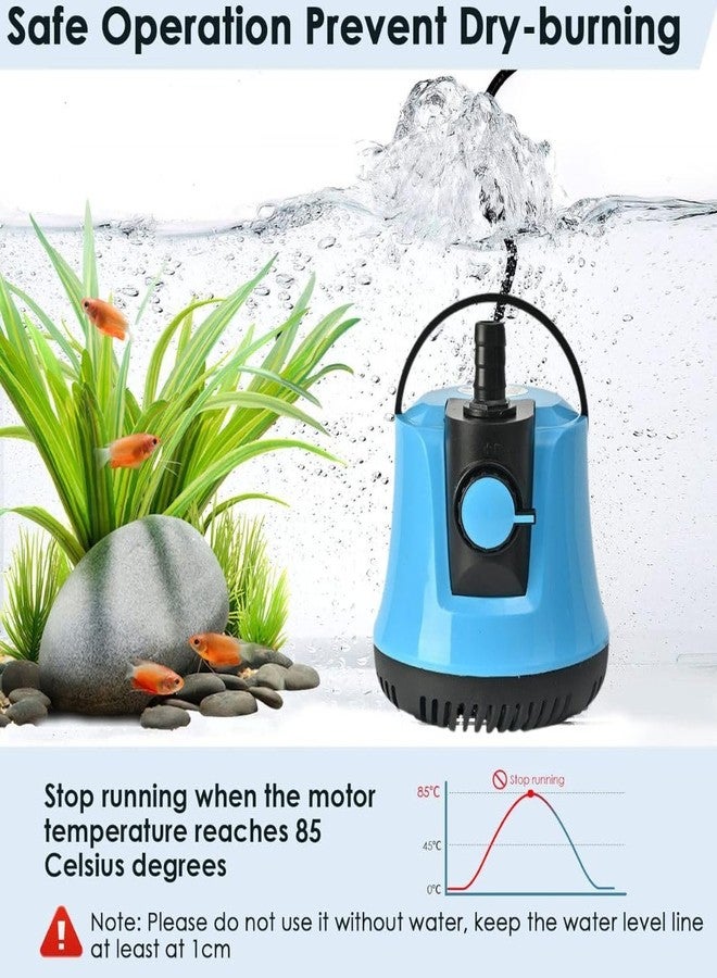 VAYINATO® Aquarium Submersible Bottom Suction Water Pump With Adjustable Water Flow and Free 2-Nozzles, Perfect for, Pond, Hydroponics and Water Fountains (D2201 | 5W | 680L/Hr | 0.6M) - Image 3