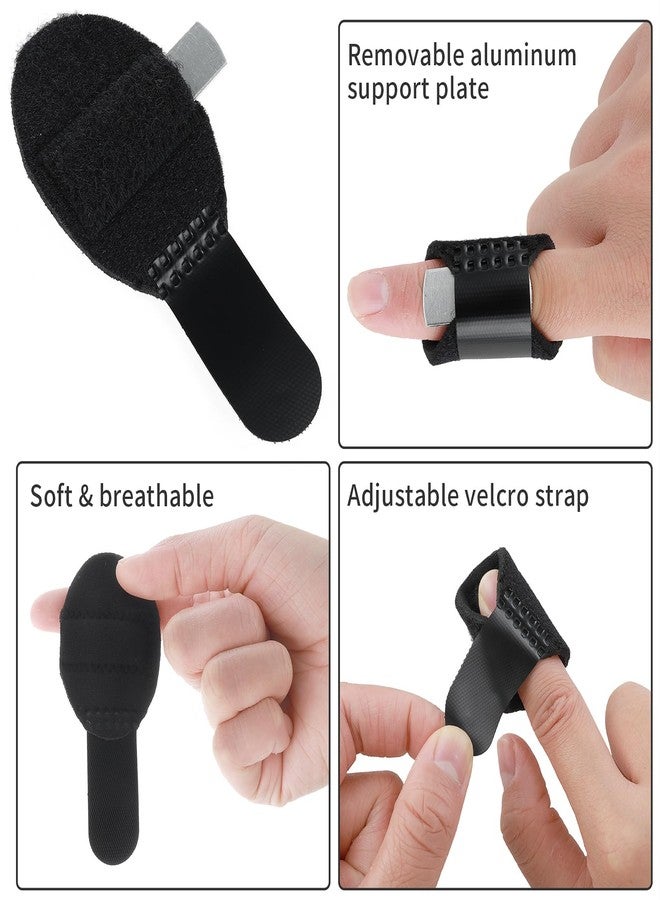 DSLSQD 5 Pieces Trigger Finger Splints, Finger Support Brace Finger Stabilizer Kit Trigger Finger Splints Fits for Thumb/Middle/Ring/Index/Pinky Broken Straightening Aarthritis Black - Image 3