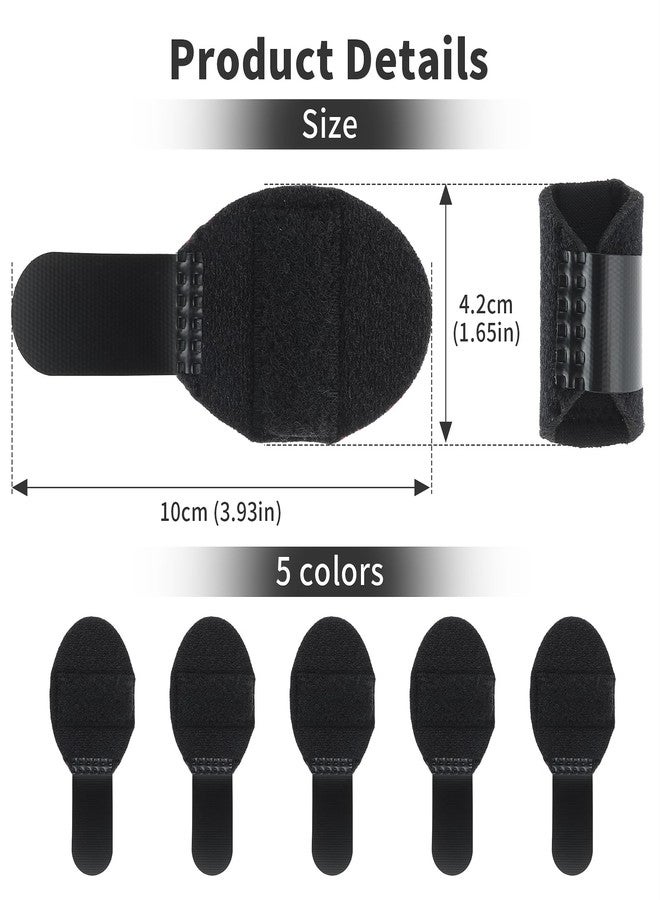 DSLSQD 5 Pieces Trigger Finger Splints, Finger Support Brace Finger Stabilizer Kit Trigger Finger Splints Fits for Thumb/Middle/Ring/Index/Pinky Broken Straightening Aarthritis Black - Image 2