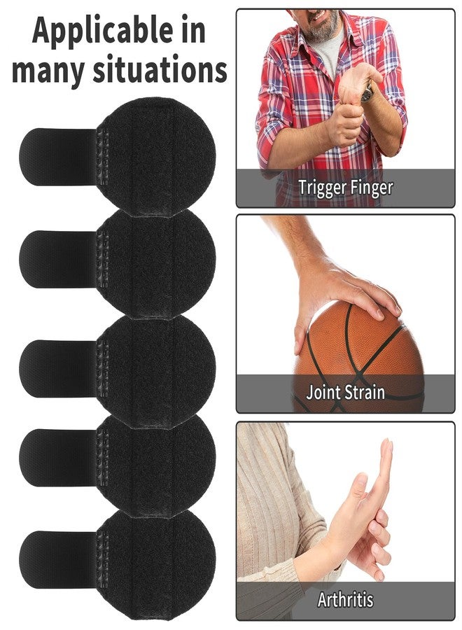 DSLSQD 5 Pieces Trigger Finger Splints, Finger Support Brace Finger Stabilizer Kit Trigger Finger Splints Fits for Thumb/Middle/Ring/Index/Pinky Broken Straightening Aarthritis Black - Image 5
