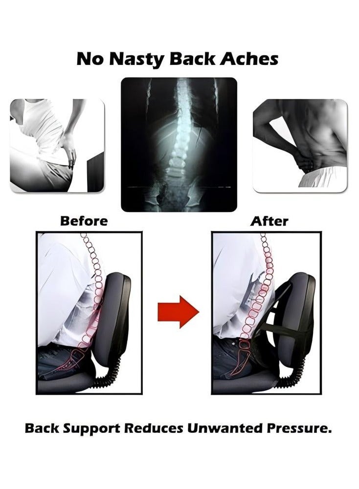 Lumbar Support, Car Mesh Back Support with Massage Beads Ergonomic Designed for Comfort and Lower Back Pain Relief - Lumbar Back Support Cushion for Car Seat, Office Chair,Wheelchair - Image 2