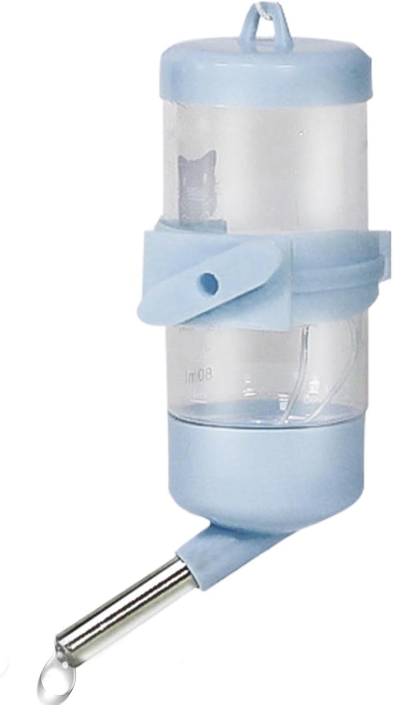 Blue Hamster Water Bottle Leak Proof No Drip Drinker With Stainless Steel Spout - Image 1