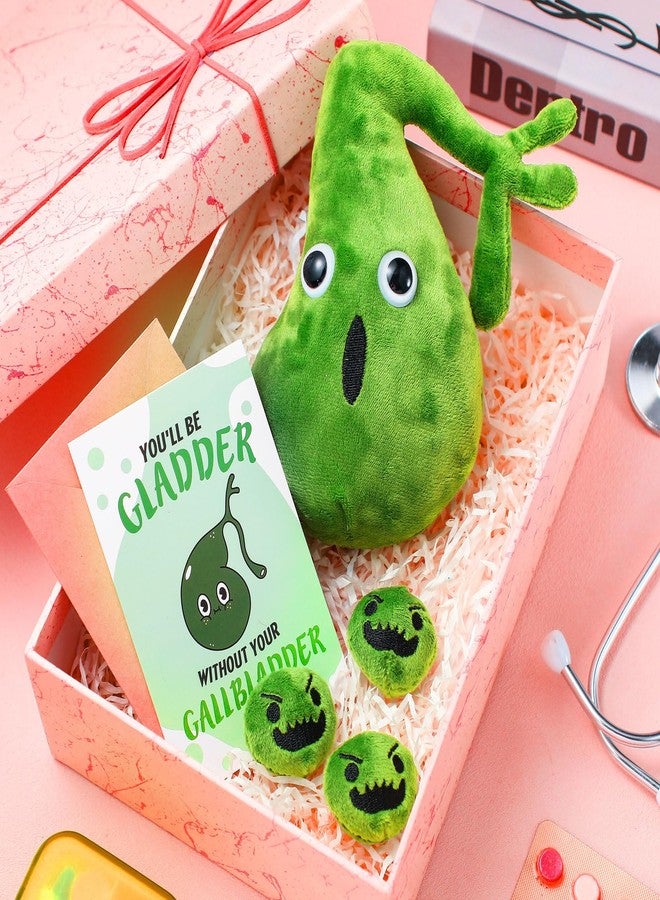 WinnerWhy Gallbladder Plush Set Gall Surgery Recovery Gifts Include Gall Plush with Gallstones Stuffed and Gallbladder Get Well Card Operation Removal Recovery Gift for Gallstones Patient(Green) - Image 5