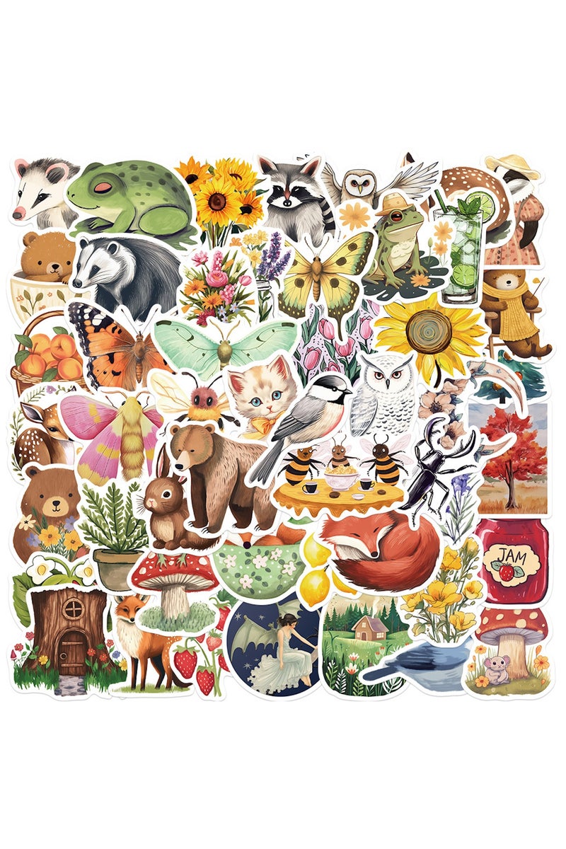 ORAINBOW 50 Pcs Forest Aesthetic Stickers Pack Waterproof Durable Designs for Teens Kids Adults Ideal for Parties Gifts School Projects - Image 1
