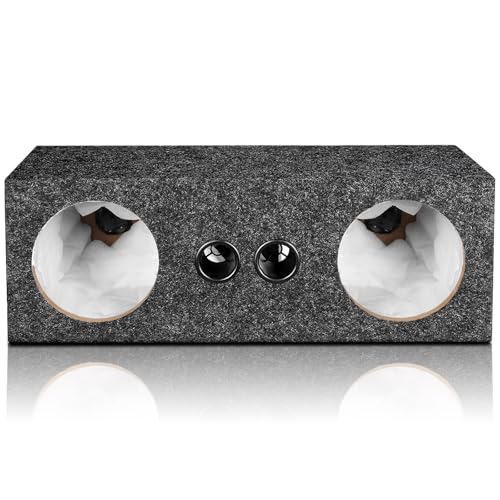 Suacopzar Dual 6.5 Inch Car Audio Subwoofer Enclosure Box, Dual Sealed Carpet Covered Car Audio Vehicle Subwoofer Enclosure with 2 Slot Port Vent, Woofer Box for Improves Audio Quality - Image 2
