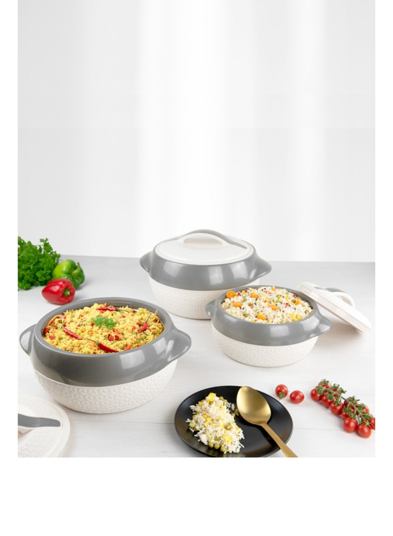 ميلتون طقم حافظات طعام من 3 قطع داخلية من الستانلس ستيل (1000مل ، 1500مل ، 2500مل) - Image 2