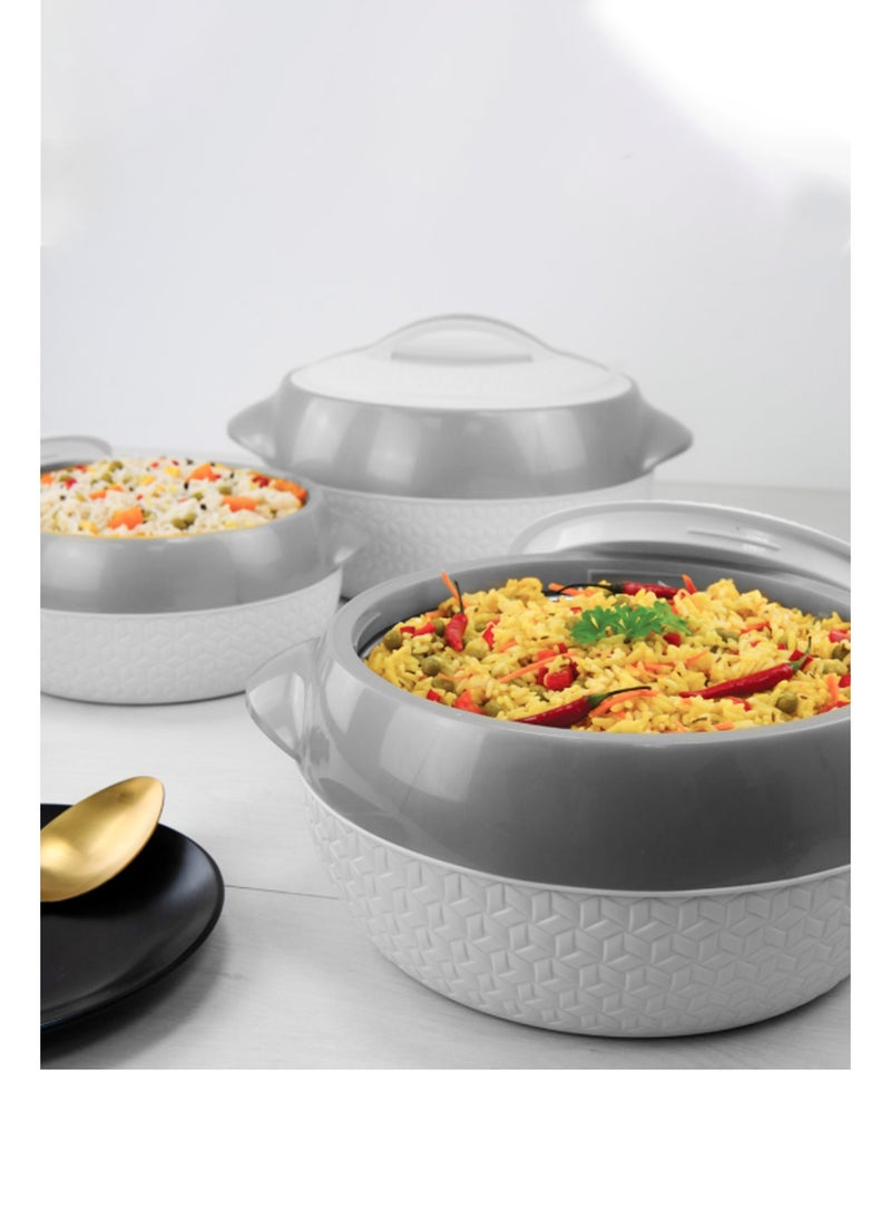 ميلتون طقم حافظات طعام من 3 قطع داخلية من الستانلس ستيل (1000مل ، 1500مل ، 2500مل) - Image 3