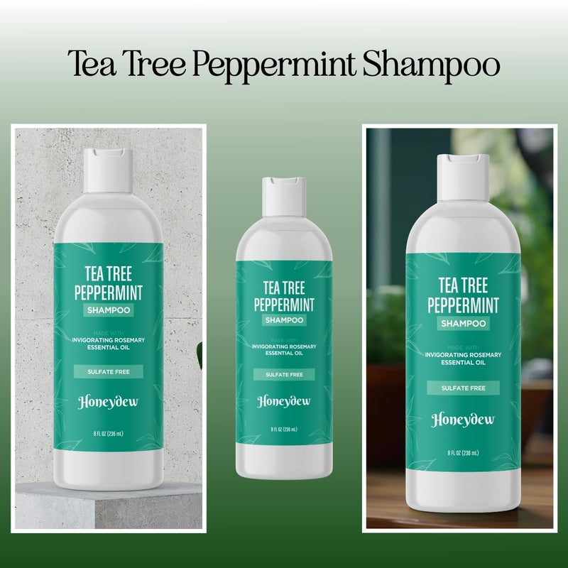 Honeydew Invigorating Tea Tree Mint Shampoo - Rosemary Mint Shampoo for Oily Hair with Tea Tree Oil for Hair - Aromatherapy Clarifying Shampoo for Build Up Dry Scalp and Flakes with Essential Oils for Hair - Image 2