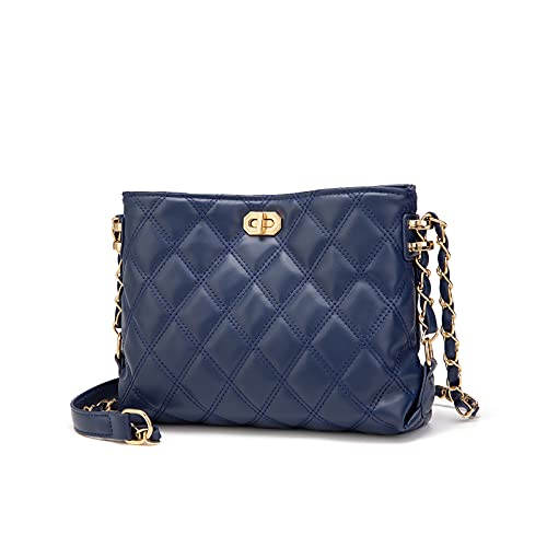 Sivim Small Crossbody Bags for Women Purses Fashion Leather Lightweight Handbags Shoulder Bag(Dark Blue) - Image 1