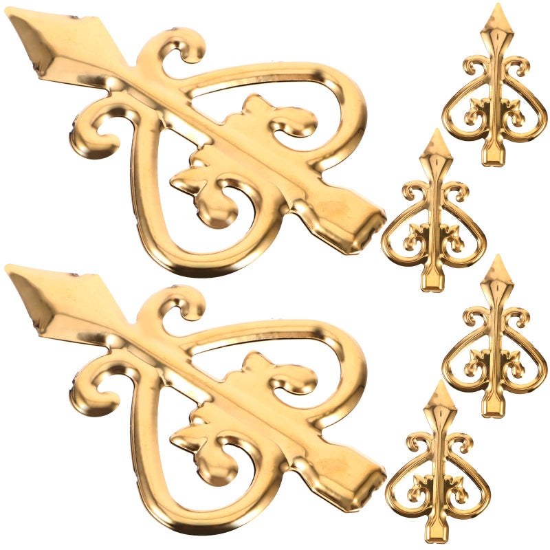 6 Pcs Medium Gold Aluminum Alloy Anti Climbing Fence Post Finials For Outdoor Security - Image 2