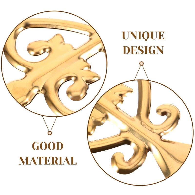 6 Pcs Medium Gold Aluminum Alloy Anti Climbing Fence Post Finials For Outdoor Security - Image 4