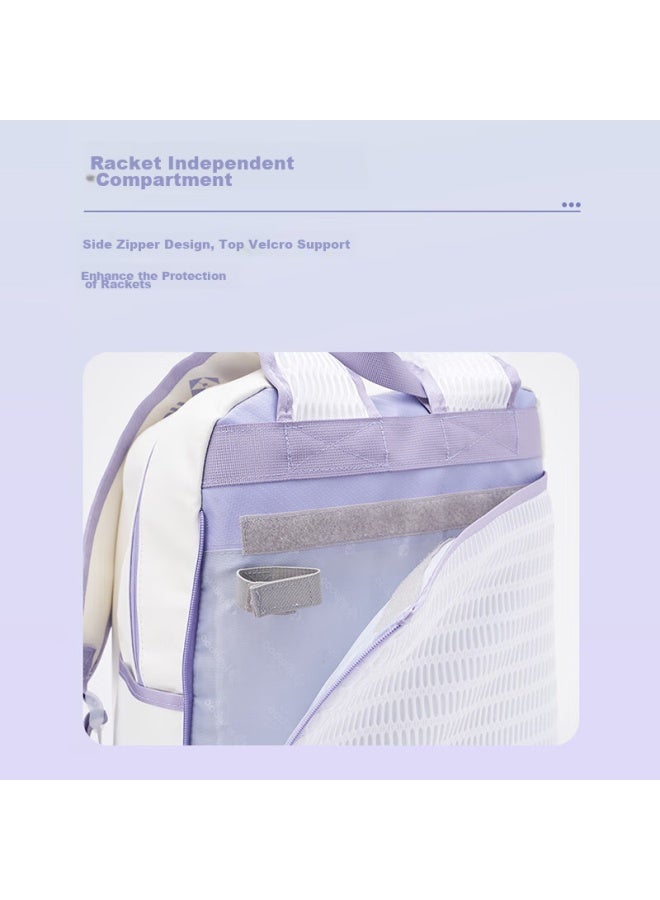 Kumpoo Tennis Bag With Separate Shoe Compartment, Multi-compartment Storage, Multi-functional Backpack Kbr-002 White And Black - Image 4