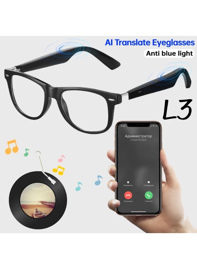 AI Translate Eyeglasses Anti-Blue Light Smart Glasses HIFI Stereo BT Call Music Player Glasses Touch Sensor Sports Sun Glasses  - Image 1