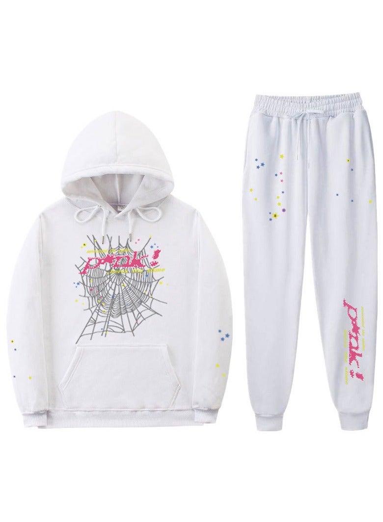 KUYING Letter Printed Couple Hoodie Men's And Women's Hooded Sweatshirt Set 