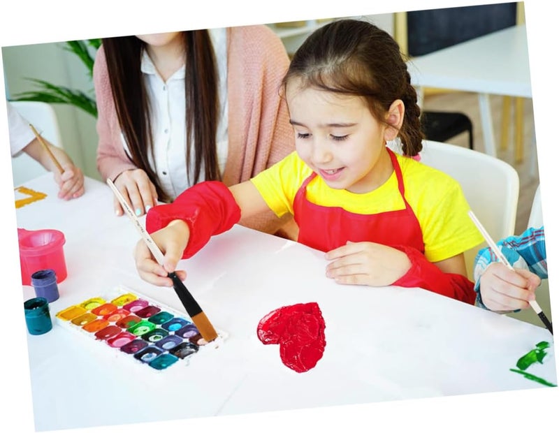 10 قطع فرشاة رسم نايلون بمقابض فرش فنية للزيت والألوان المائية والرسم سهلة الإمساك ومقاومة للفنانين والحرفيين - Image 2
