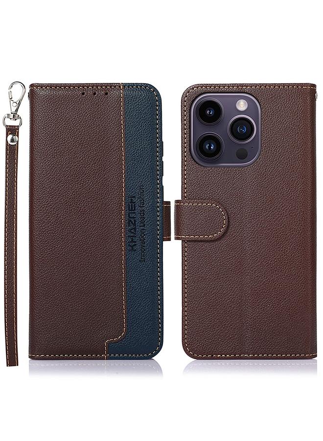 S-TOP Case For iPhone 16 Pro Max KHAZNEH Litchi Texture Leather RFID Phone Case - Image 1