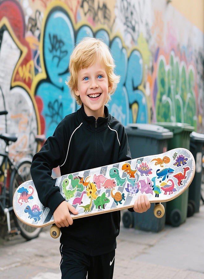 Reaeon 100 PC Cute Dinosaur Stickers for Kids, Vinyl Waterproof Cartoon Stickers for Water Bottle Laptop Computer for Teens Kids - Image 5