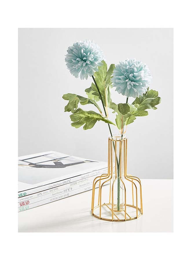 fashionhome Metallic Flowers Bottle Vase Golden 10x15.5cm - Image 4