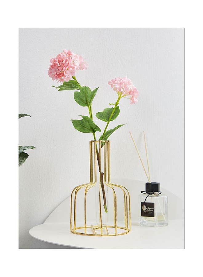 fashionhome Metallic Flowers Bottle Vase Golden 10x15.5cm - Image 3