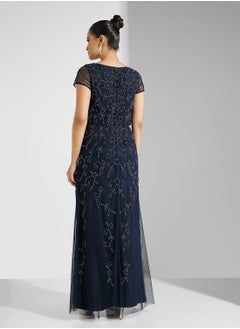 Adrianna Papell Embellished Mesh Detailed Dress  - Image 2