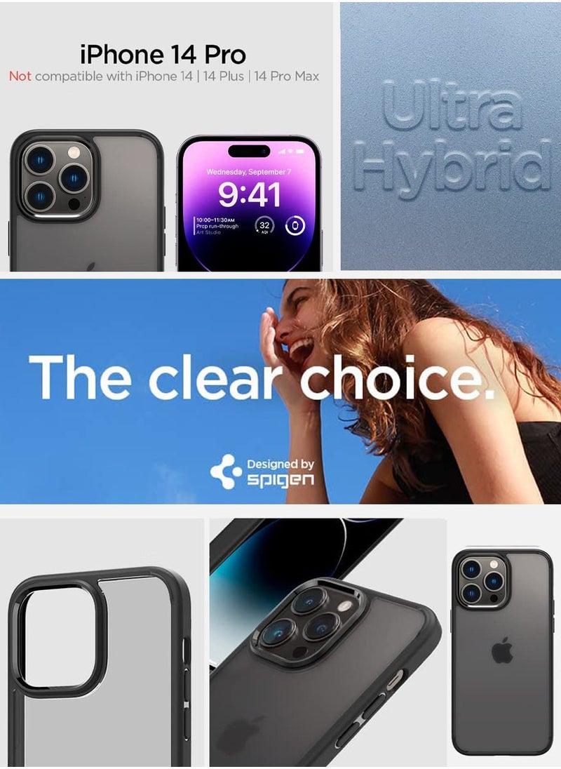Spigen - غطاء حماية هجين للغاية لهاتف Apple iPhone 14 Pro - أسود فاتح - Image 1