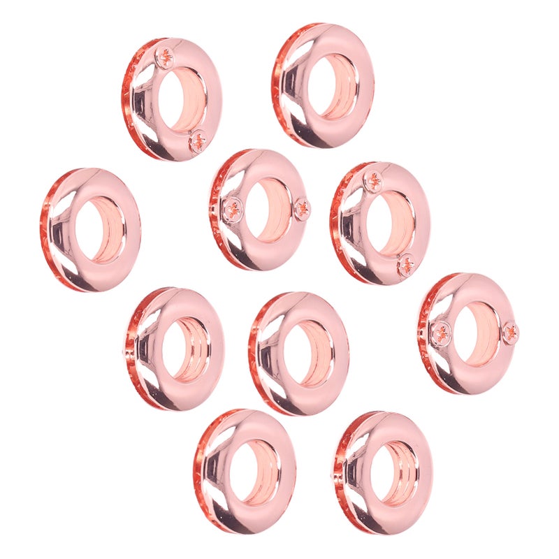 10pcs Eyelets Buttons Metal Smooth Surface Exquisite High Hardness Grommet Kit for DIY Clothing Bag WalletRose Gold - Image 3