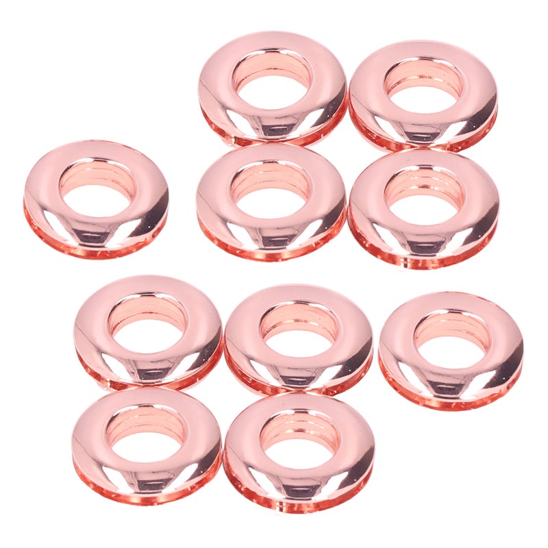 10pcs Eyelets Buttons Metal Smooth Surface Exquisite High Hardness Grommet Kit for DIY Clothing Bag WalletRose Gold - Image 2