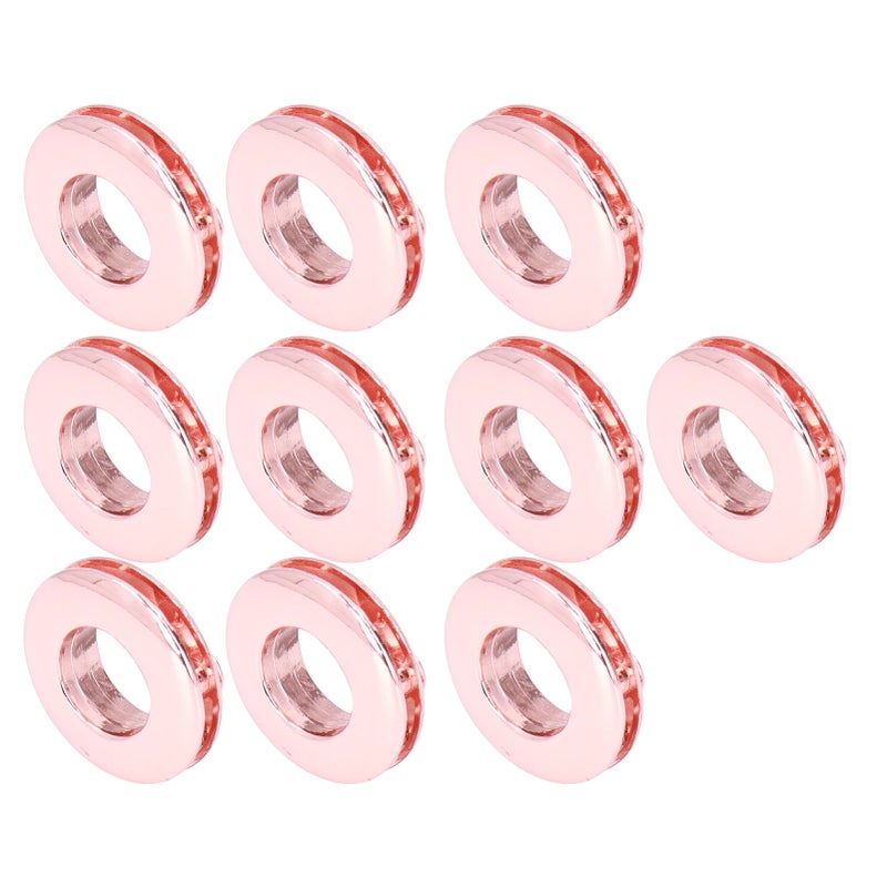 10pcs Eyelets Buttons Metal Smooth Surface Exquisite High Hardness Grommet Kit for DIY Clothing Bag WalletRose Gold - Image 1