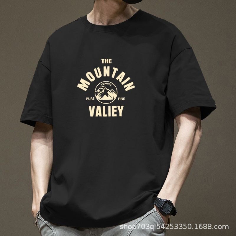 Trendy Brand T-Shirt Men'S Short-Sleeved Summer Trendy Pure Cotton Boys T-Shirt Men'S Half-Sleeved Inner Base Shirt - Image 4