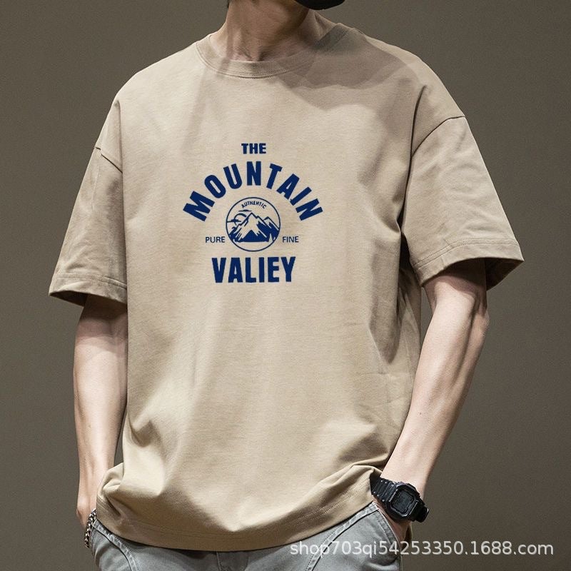 Trendy Brand T-Shirt Men'S Short-Sleeved Summer Trendy Pure Cotton Boys T-Shirt Men'S Half-Sleeved Inner Base Shirt - Image 2