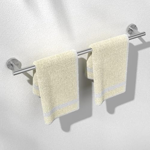 HITSLAM Brushed Nickel 257 Inch Towel Bar for Bathroom SUS304 Stainless Steel Bathroom Towel Rack Wall Mounted Modern Home Decor Bath Towel Holder with Hardware Accessories