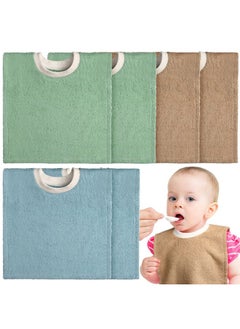 6 Pcs Pullover Baby Bibs Cotton Terry Toddler Bibs Absorbent Infant Bibs For Feeding And Drooling Towel Slip On Bib (Fresh Color)