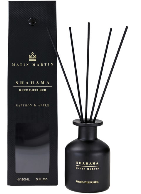 Saffron and Apple 150ml Luxury Aromatherapy Reed Diffuser Air Freshener - Shahama