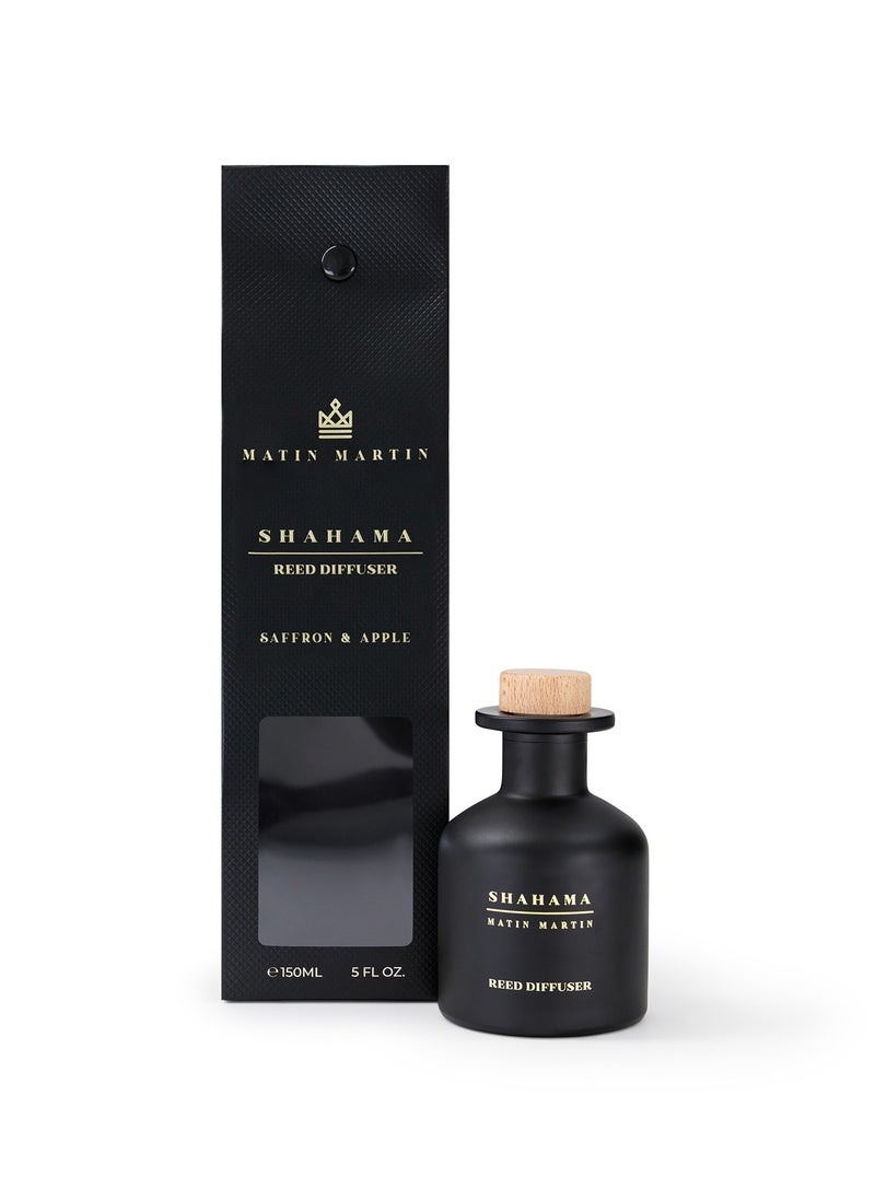 MATIN MARTIN - Saffron and Apple 150ml Luxury Aromatherapy Reed Diffuser Air Freshener - Shahama - Image 1