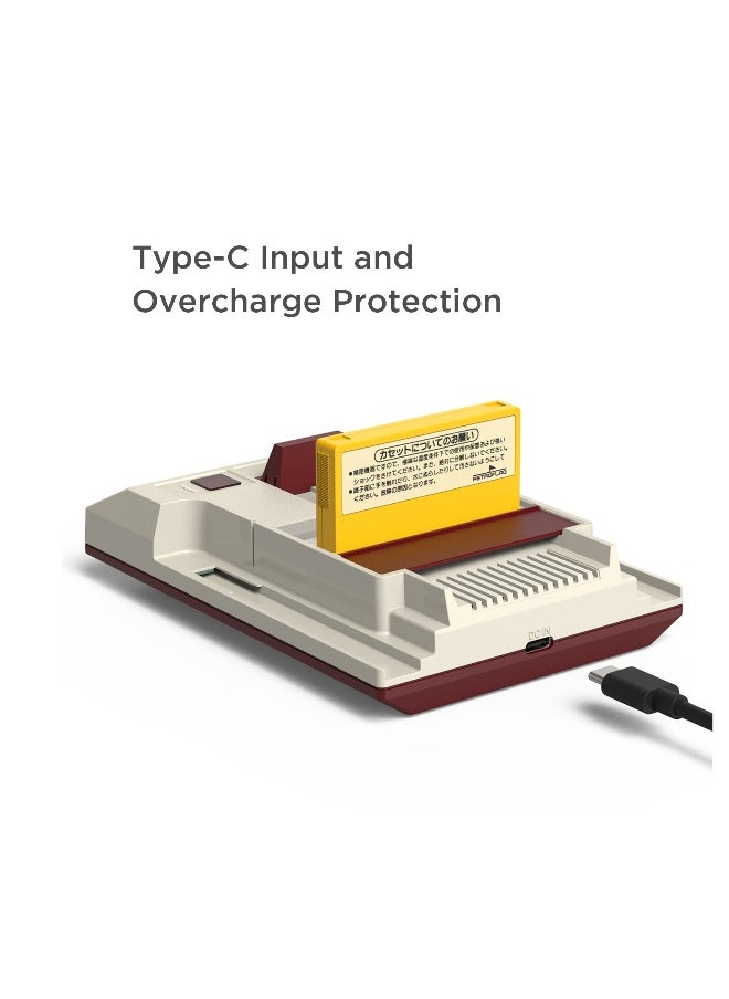 Generic Famicom Style Charging Station for Nintendo Switch Joy Con Controllers with Overcharge Protection and Game Card Storage  - Image 4