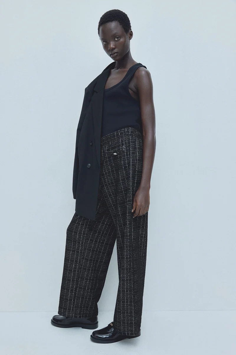 H&M Bouclé-Jersey Trousers