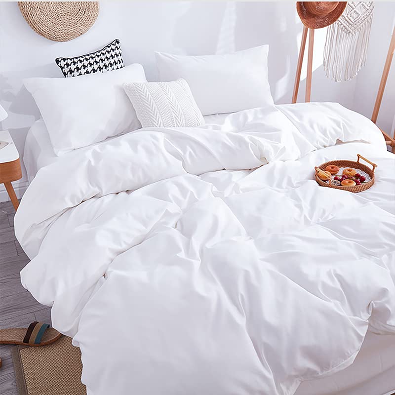 KAREVER White Fluffy Comforter Queen Women Soft White Bedding Men Durable Breathable Blanket Queen Lightweight Bed Comforter - Image 5