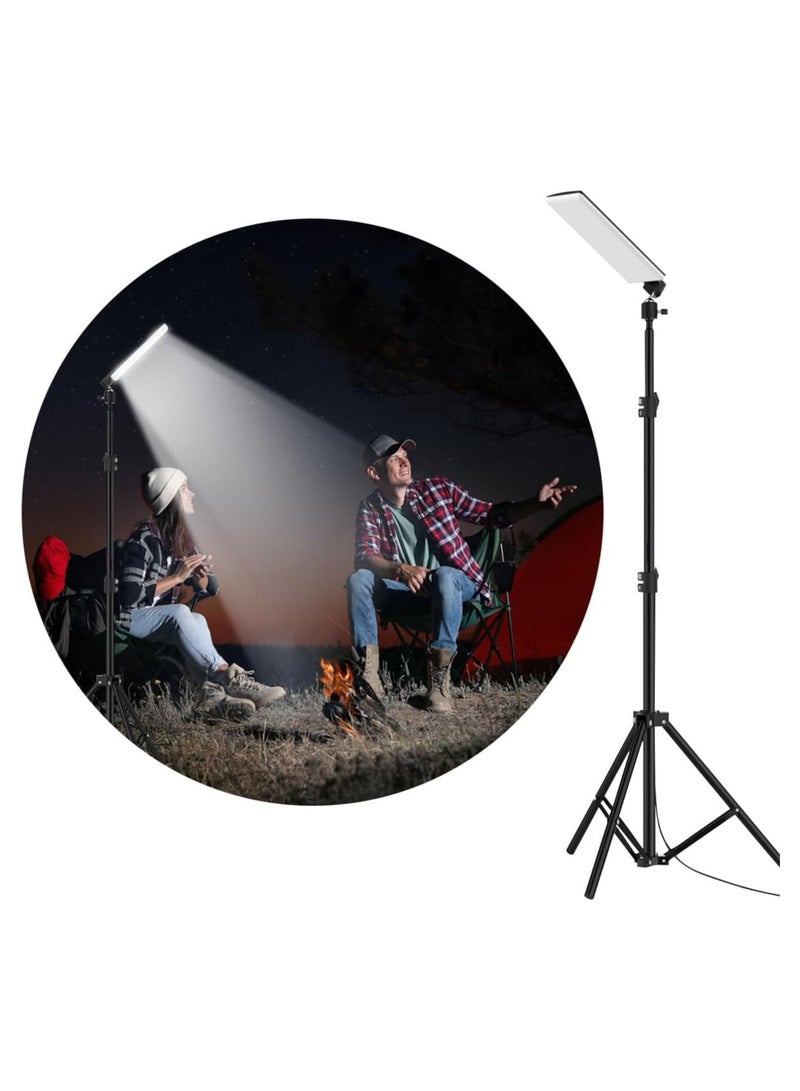 NANAO LED Camping Light with Tripod Stand Work Light Fishing Rod Lamp Outdoor Tent Lamp Camping Lantern Portable Floor Light Pole Light 1680 Lumen USB Adjustable Height For Travel BBQ Emergency Car Repair - Image 1