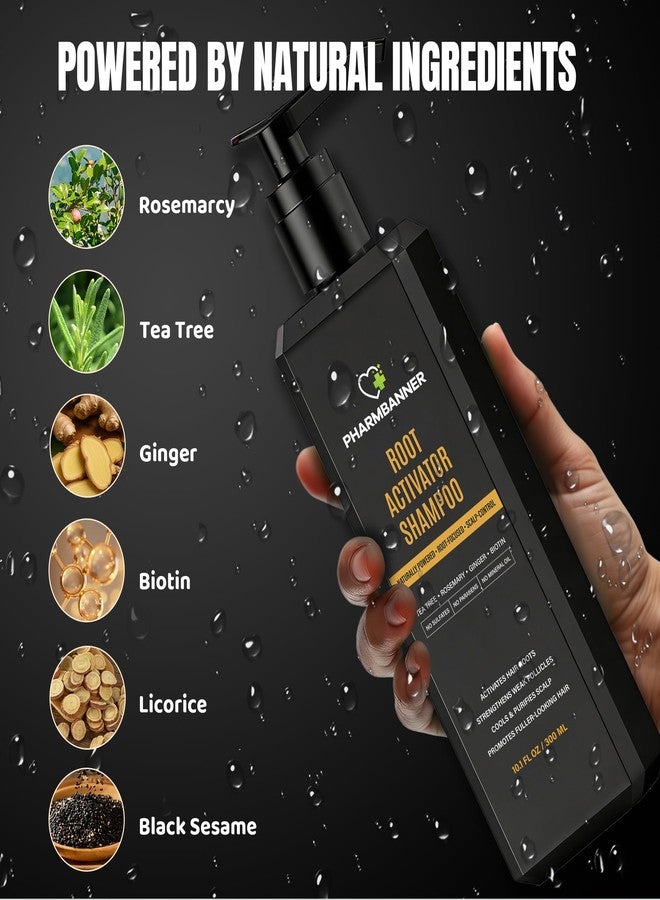 PHARMBANNER Root Activator Shampoo for Men: Hair Growth Shampoo for Thinning Hair, Hair Loss & Scalp Health – Natural Herbal Formula with Cooling Sensation – Sulfate-Free - Image 5