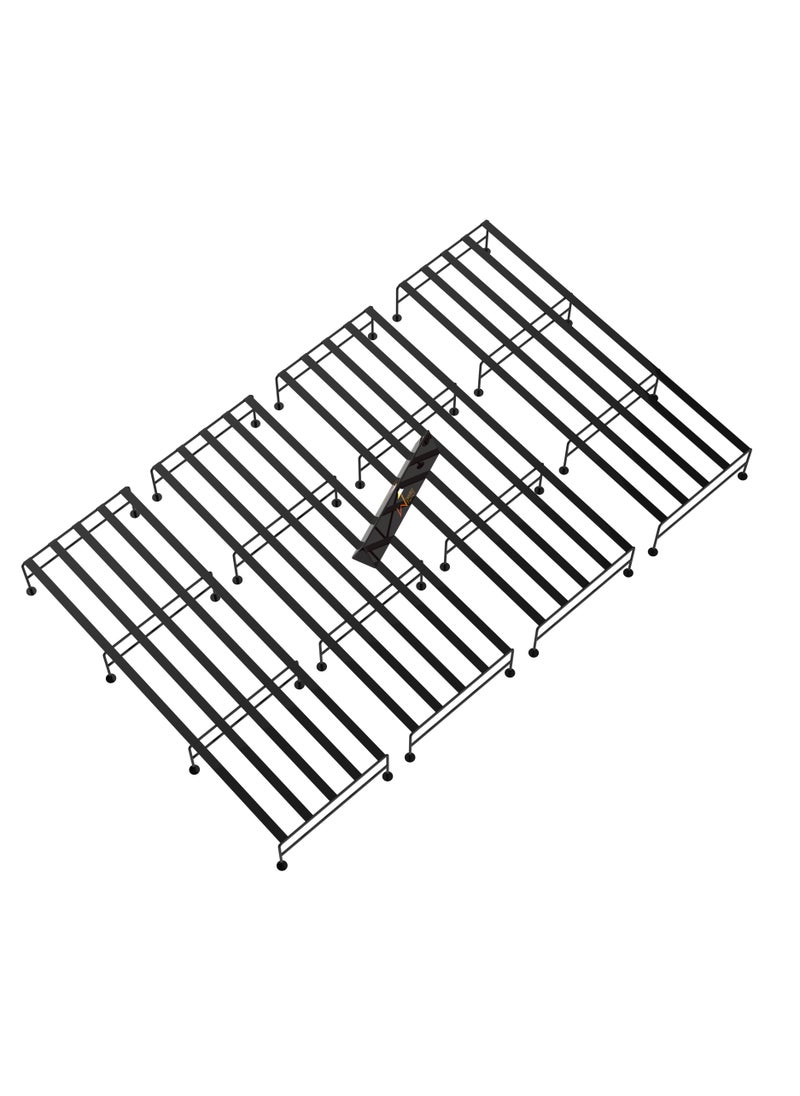 Wooden Twist - Vertical Wrought Iron Planter Stand Pot Stand ( Set of 4 ) - Image 1