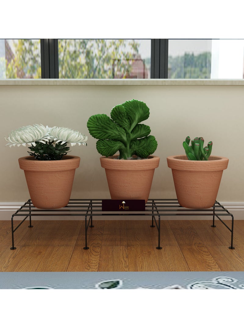 Wooden Twist - Vertical Wrought Iron Planter Stand Pot Stand ( Set of 4 ) - Image 1